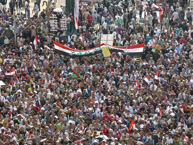 oppositional crowd protest